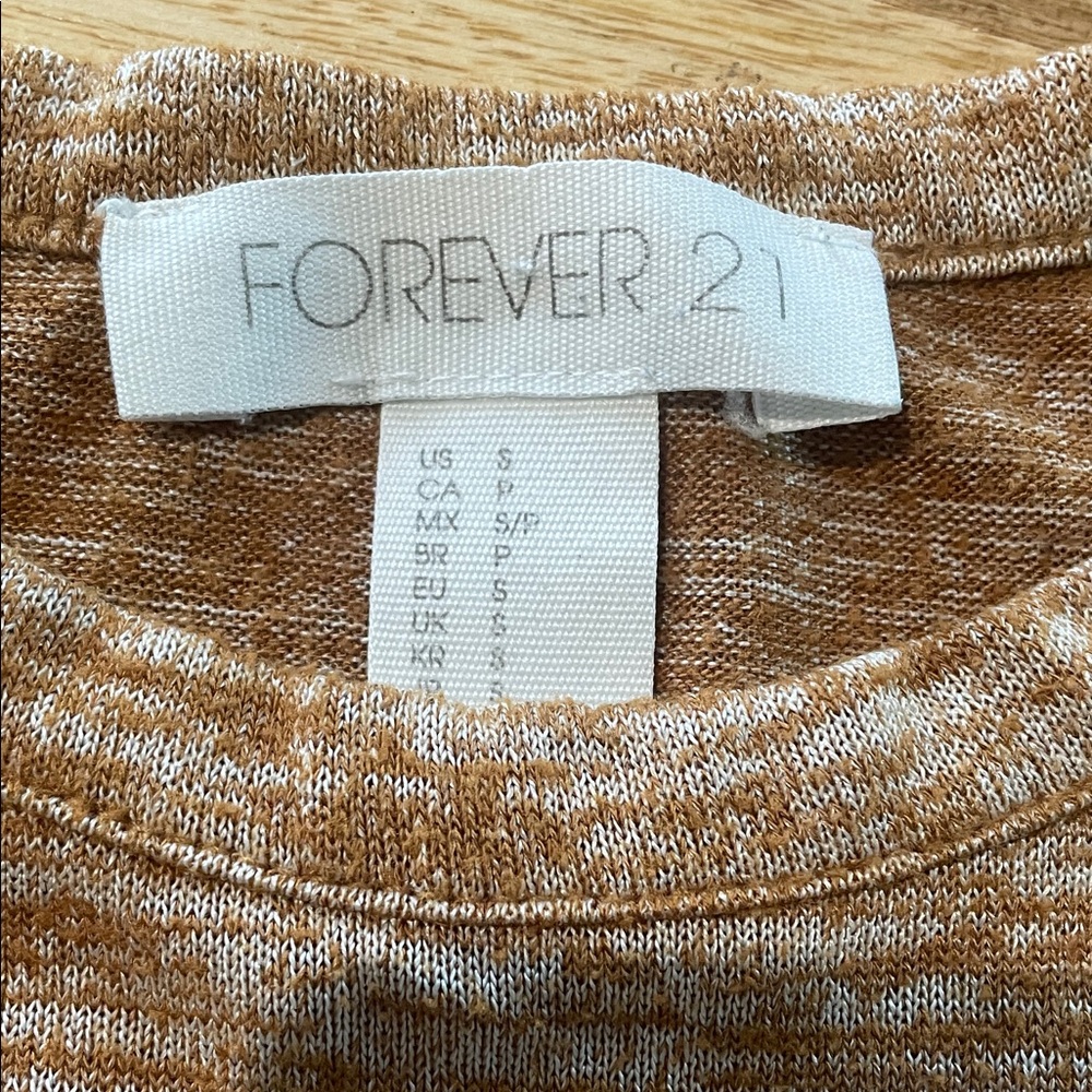 Forever 21 Tan Marled Crop Top - Picture 2 of 4